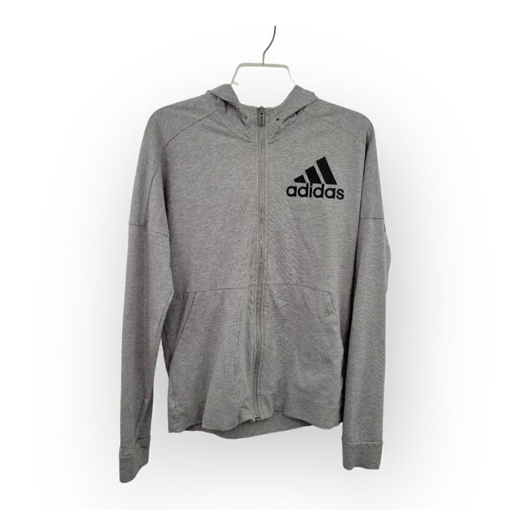 Adidas Gray Full Zip Hoodie